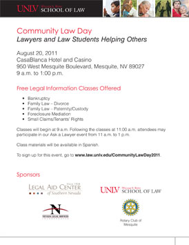 Community Law Day flyer