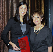 Alexandra Varela and Justice Nancy Saitta