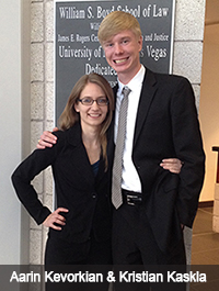 1st place winners Aarin Kevorkian and Kristian Kaskla