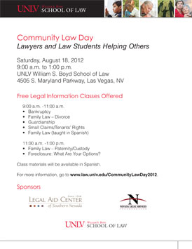 Community Law Day flyer