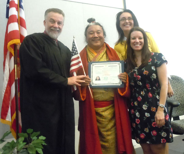 James Mahan, Khenpo, Angela Morrison, Elizabeth Naccarato, Thomas & Mack Clinic, Naturalization
