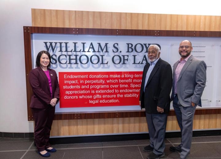 Photo of Dean Grinvald, Justice Michael L Douglas and William T. Sykes